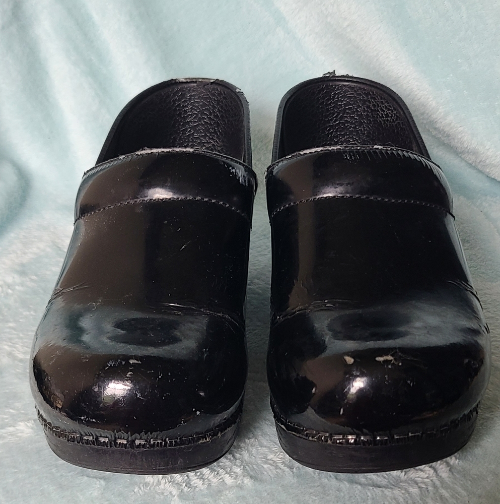 Dansko Black Patent Clogs - Picture 6 of 12
